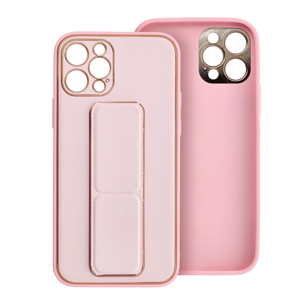 6305487f3ab2785d23c4aed6b806eeb4 LEATHER CASE KICKSTAND for IPHONE 15 Plus pink