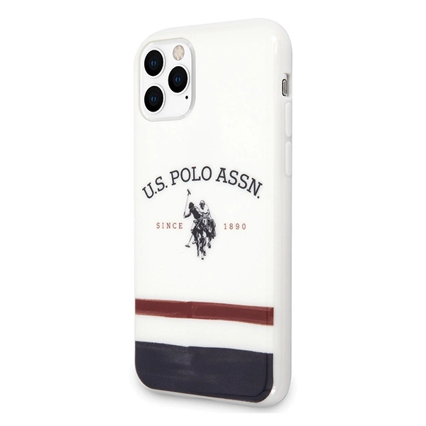 US Polo USHCN58PCSTRB iPhone 11 Pro biały/white Tricolor Pattern Collectioneng
