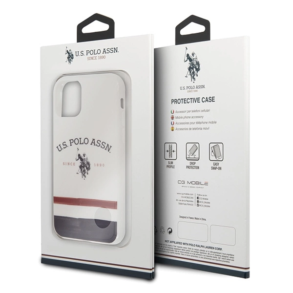 US Polo USHCN58PCSTRB iPhone 11 Pro biały/white Tricolor Pattern Collectioneng