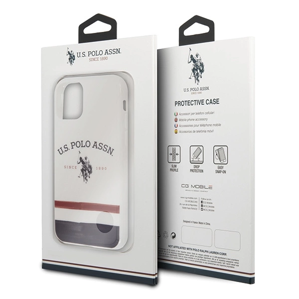 US Polo USHCN65PCSTRB iPhone 11 Pro Max biały/white Tricolor Pattern Collectioneng