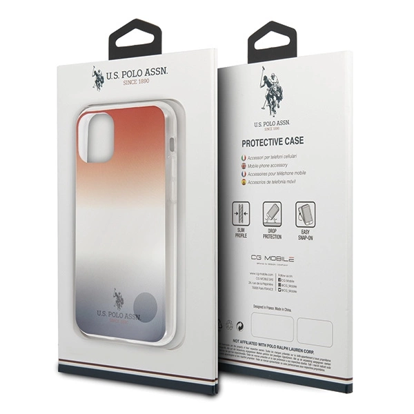 US Polo USHCN65TRDGRB iPhone 11 Pro Max czerwono-niebieski/blue&red Gradient Pattern Collectioneng