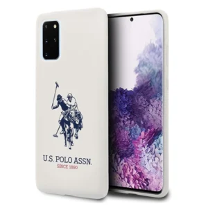 US Polo USHCS67SLHRWH S20+ G985 biały/white Silicone Collectioneng