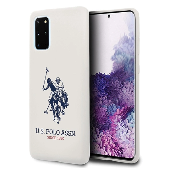 US Polo USHCS67SLHRWH S20+ G985 biały/white Silicone Collectioneng