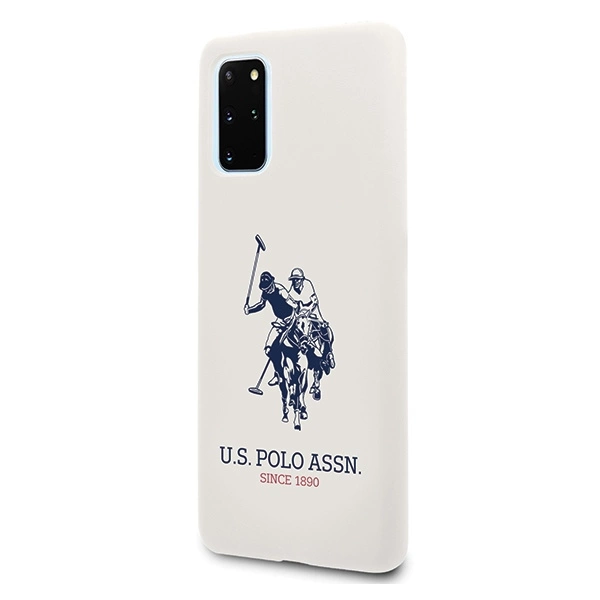 US Polo USHCS67SLHRWH S20+ G985 biały/white Silicone Collectioneng