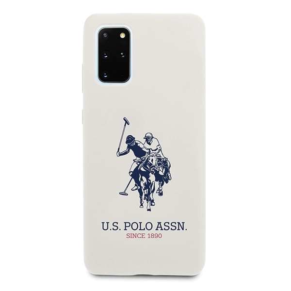 US Polo USHCS67SLHRWH S20+ G985 biały/white Silicone Collectioneng