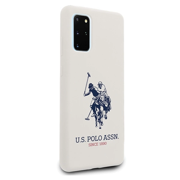 US Polo USHCS67SLHRWH S20+ G985 biały/white Silicone Collectioneng