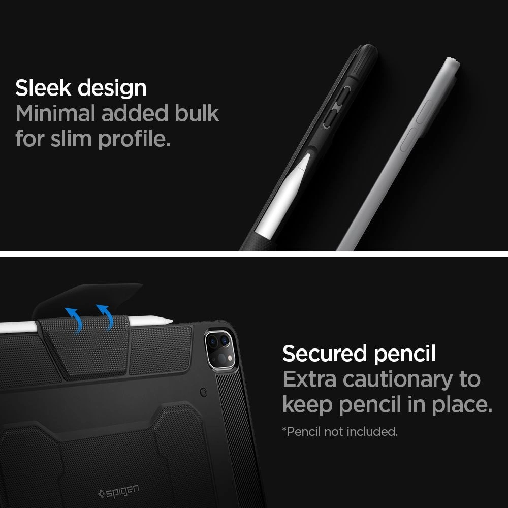 Spigen Rugged Armor Pro Case for iPad Pro 11'' 2020 / 2021 / 2022 - Blackeng