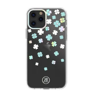 Kingxbar Lucky Series case decorated with original Swarovski crystals iPhone 12 mini transparent (Clover)eng