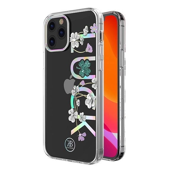 Kingxbar Lucky Series case decorated with original Swarovski crystals iPhone 12 mini transparent (Luck)eng
