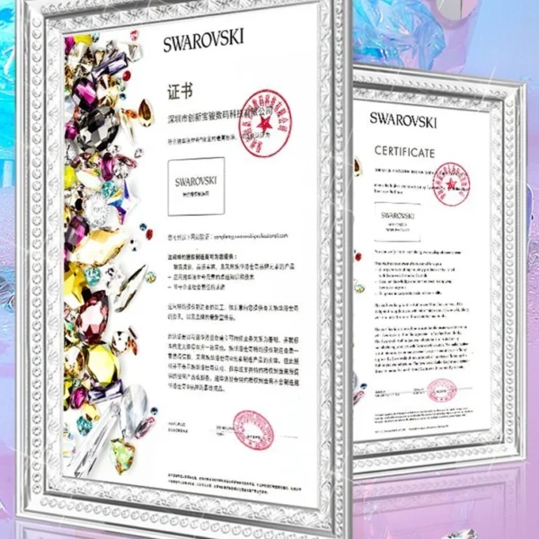 Kingxbar Lucky Series case decorated with original Swarovski crystals iPhone 12 mini transparent (Luck)eng