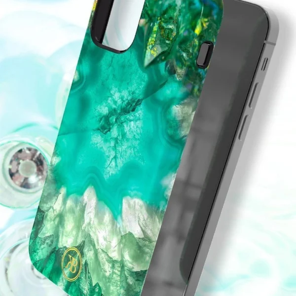 Kingxbar Agate Series case decorated printed Agate iPhone 12 mini redeng