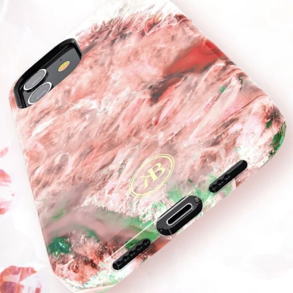 Kingxbar Agate Series case decorated printed Agate iPhone 12 mini redeng