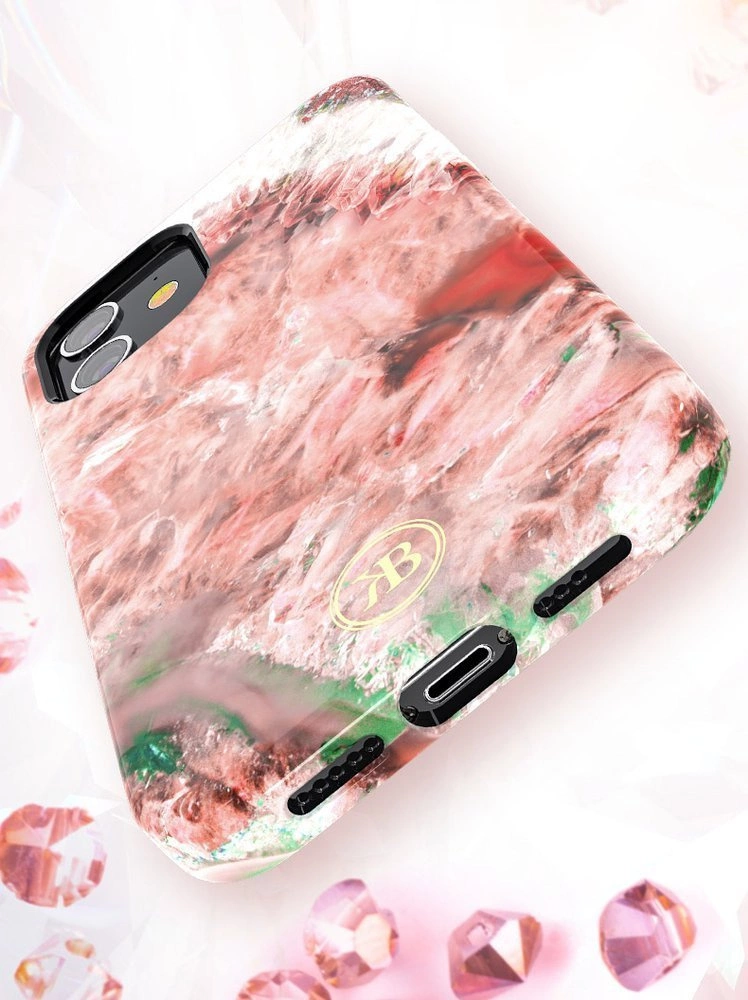 Kingxbar Agate Series case decorated printed Agate iPhone 12 mini redeng
