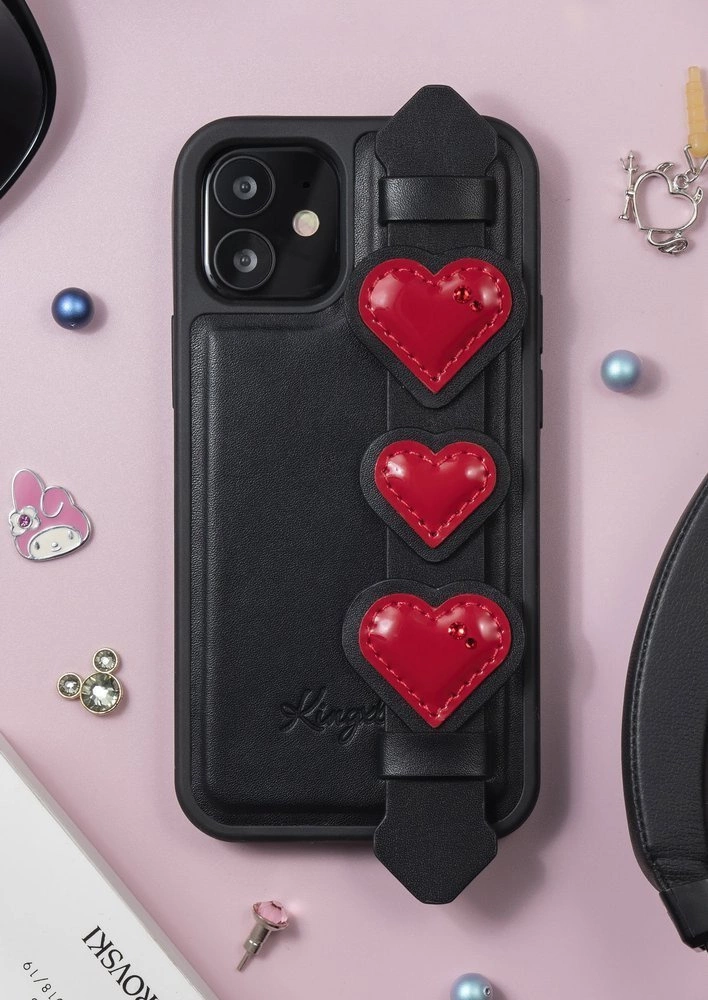 Kingxbar Sweet Series case decorated with original Swarovski crystals iPhone 12 mini blackeng