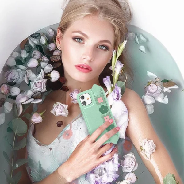 Kingxbar Sweet Series case decorated with original Swarovski crystals iPhone 12 Pro / iPhone 12 blueeng