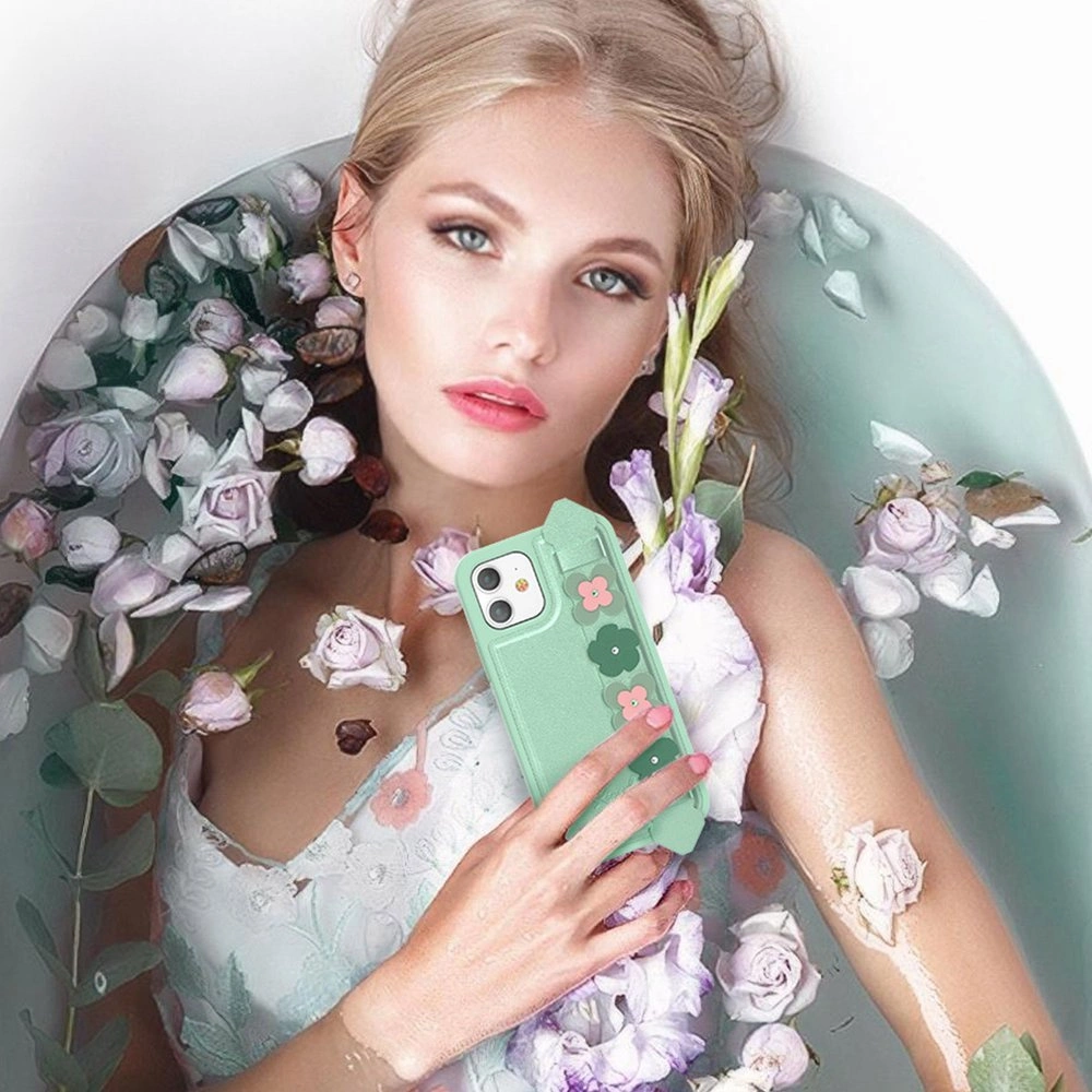 Kingxbar Sweet Series case decorated with original Swarovski crystals iPhone 12 Pro Max greeneng