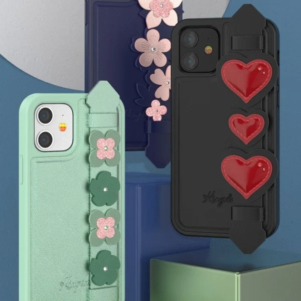 Kingxbar Sweet Series case decorated with original Swarovski crystals iPhone 12 Pro Max blueeng