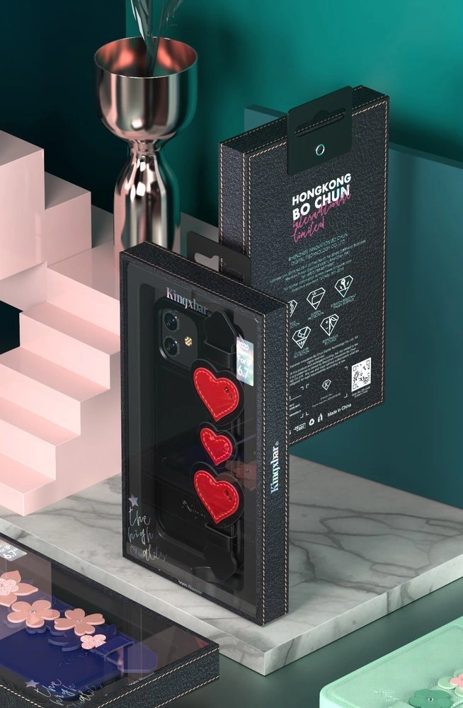 Kingxbar Sweet Series case decorated with original Swarovski crystals iPhone 12 Pro Max blackeng