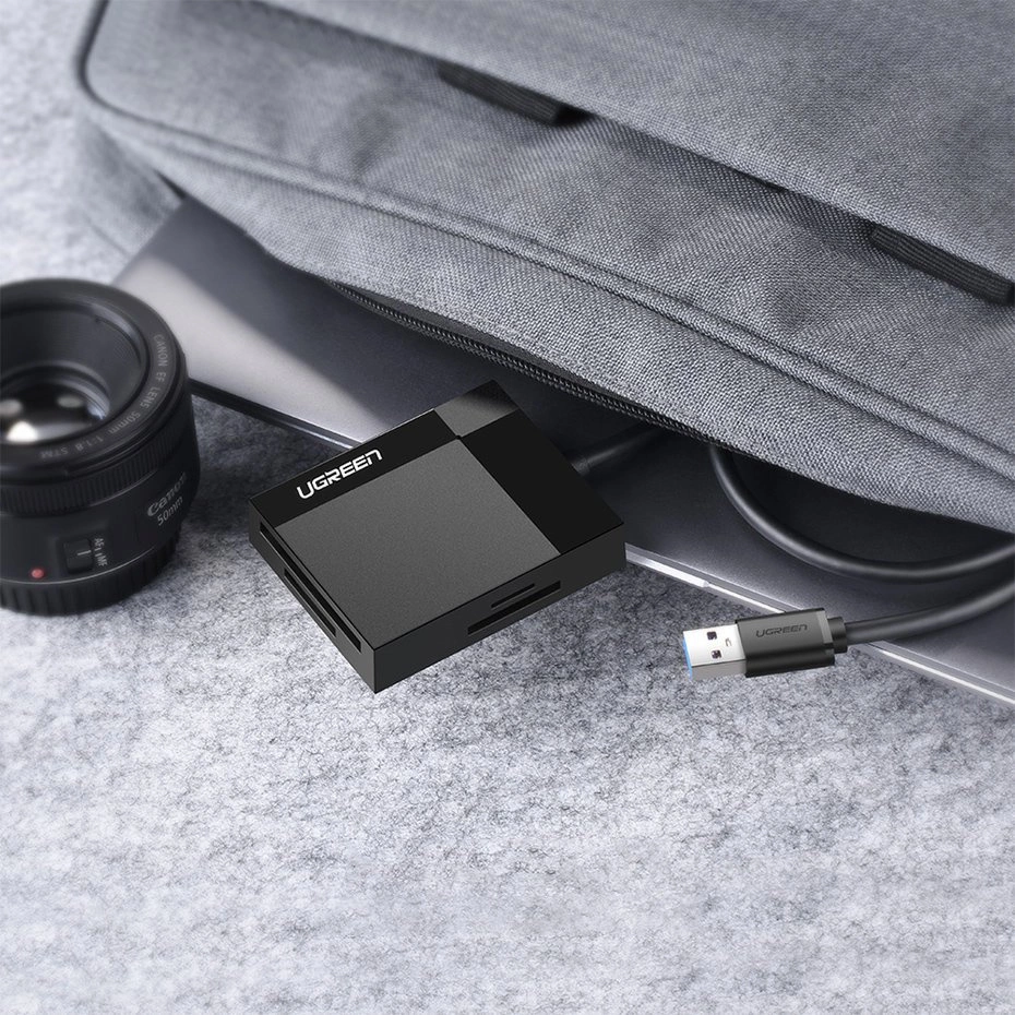 Ugreen CR125 30231 SD / micro SD / CF / MS memory card reader with USB 3.0 cable 0.5m - blackeng