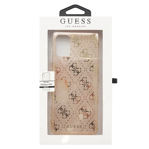 Guess GUHCA31PCU4GLGO A31 A315 gold/gold hard case 4G Glittereng