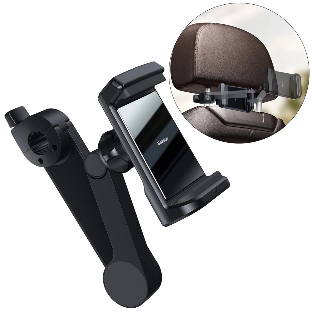 Baseus car headrest phone holder with built-in 15 W Qi wireless charger black (WXHZ-01)eng