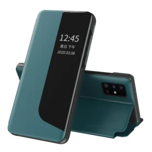 Eco Leather View Case elegant bookcase type case with kickstand for Huawei P40 Pro greeneng