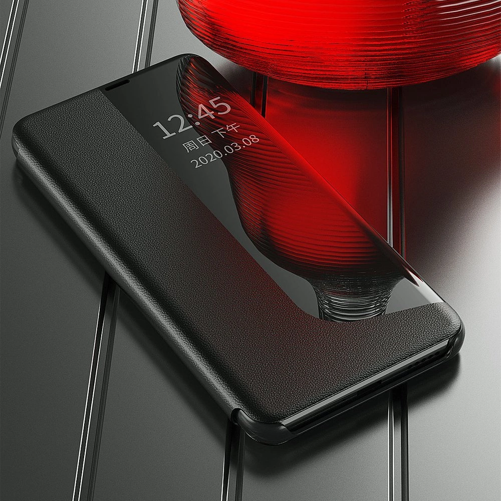 Eco Leather View Case elegant bookcase type case with kickstand for Huawei P40 Pro greeneng