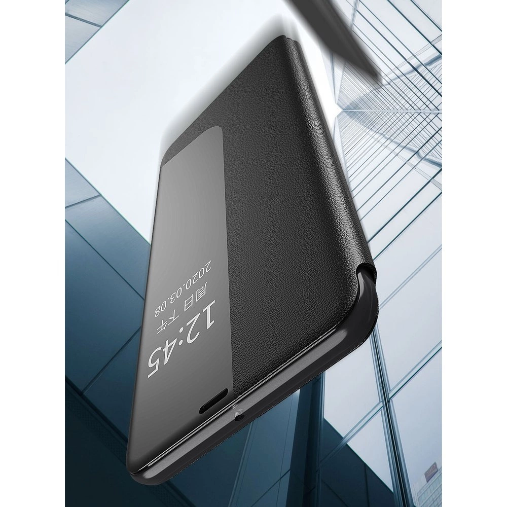Eco Leather View Case elegant bookcase type case with kickstand for Huawei P40 Pro greeneng
