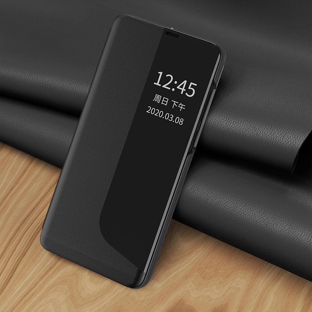 Eco Leather View Case elegant bookcase type case with kickstand for Huawei P40 Pro greeneng
