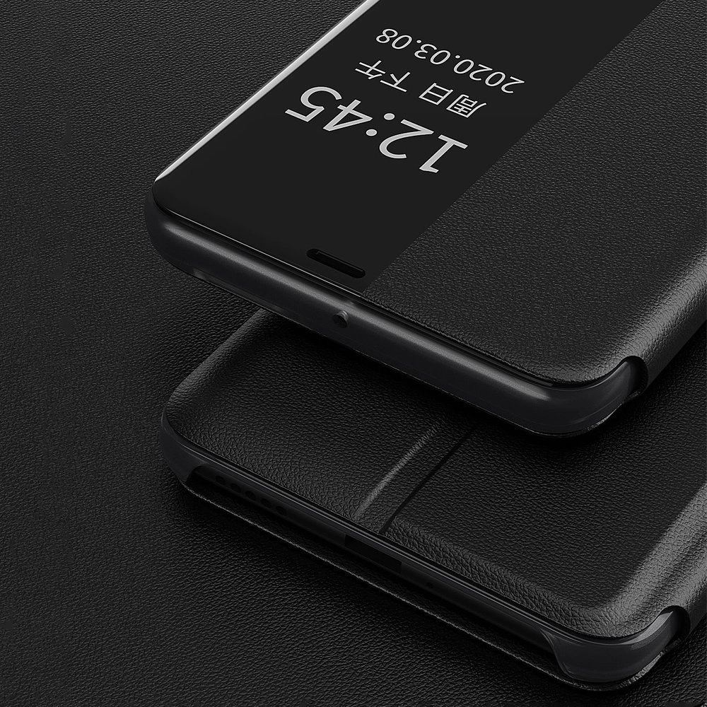 Eco Leather View Case elegant bookcase type case with kickstand for Huawei P40 Pro greeneng