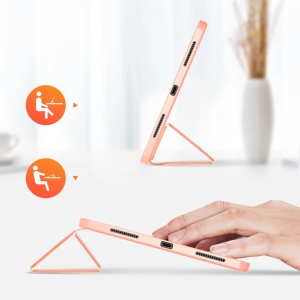 DUX DUCIS Domo Tablet Cover with Multi-angle Stand and Smart Sleep Function for iPad Air 2020 pink (no Smart Sleep function)eng