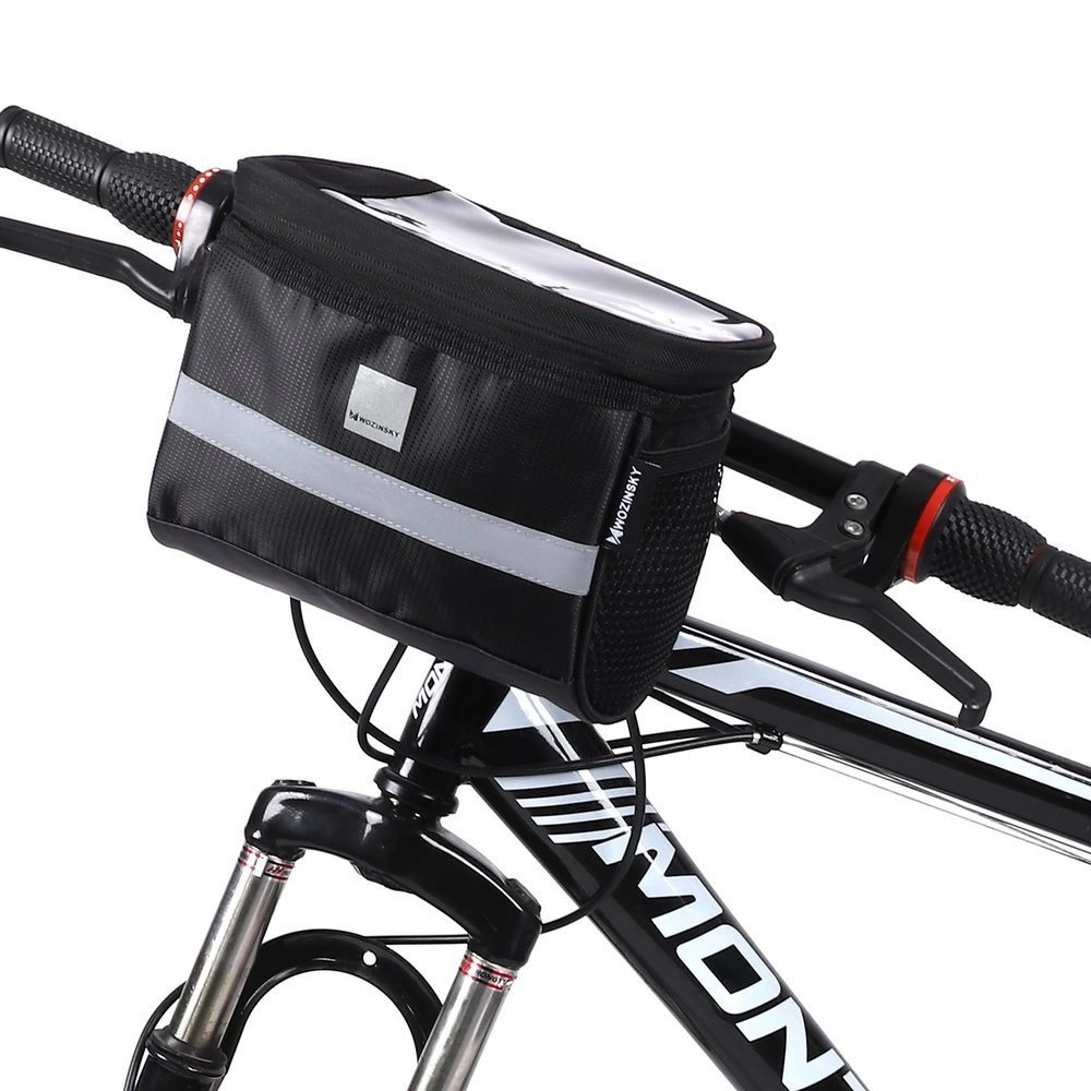 Wozinsky bike handlebar bag with phone case 2l black (WBB12BK)eng