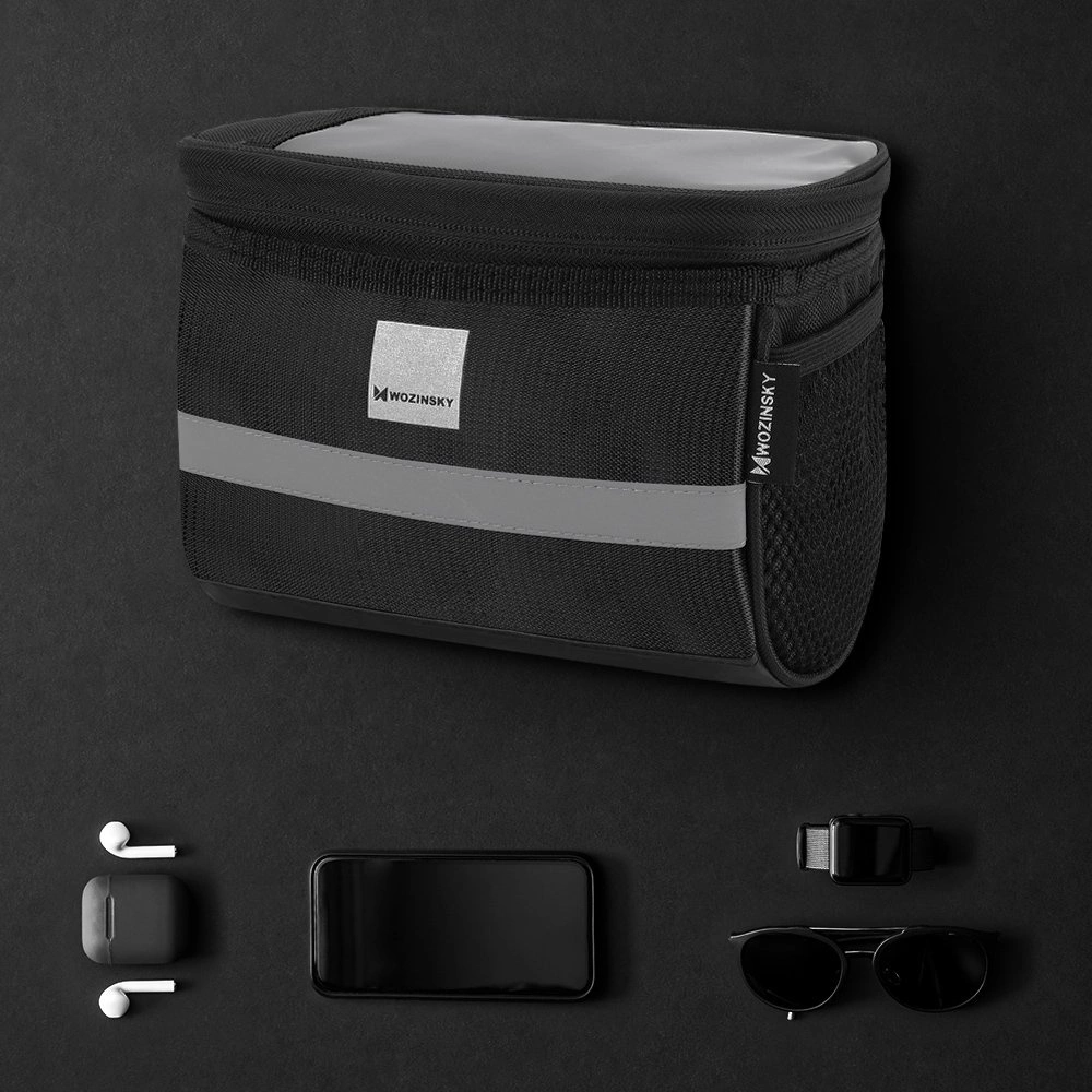 Wozinsky bike handlebar bag with phone case 2l black (WBB12BK)eng