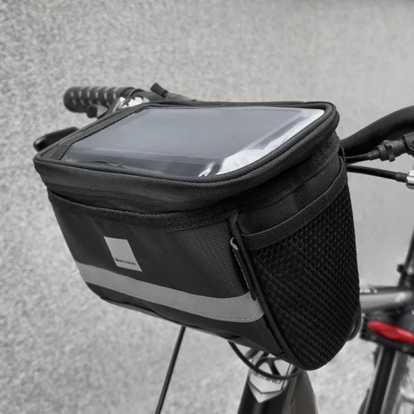 Wozinsky bike handlebar bag with phone case 2l black (WBB12BK)eng