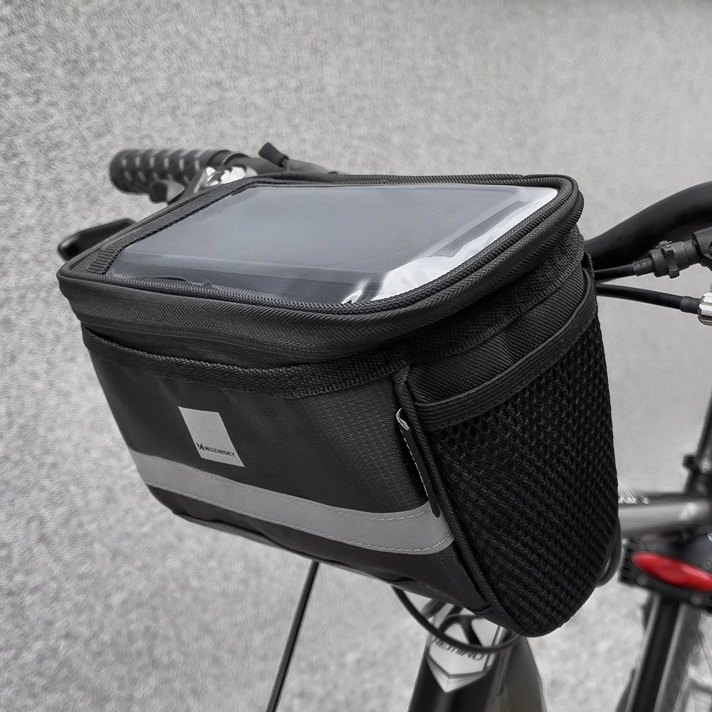Wozinsky bike handlebar bag with phone case 2l black (WBB12BK)eng