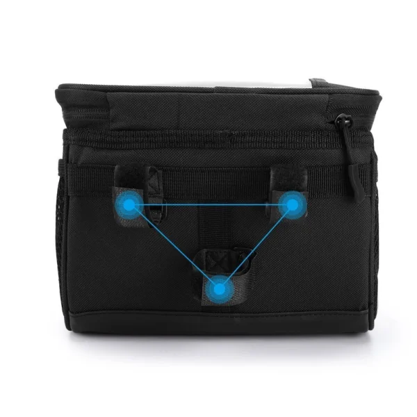 Wozinsky bike handlebar bag with phone case 2l black (WBB12BK)eng