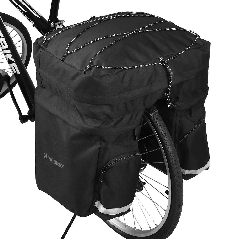 Wozinsky spacious bike bag 60 l for the trunk (rain cover included) black (WBB13BK)eng