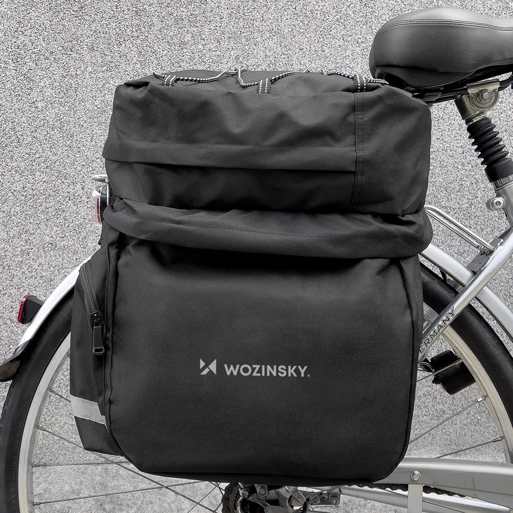 Wozinsky spacious bike bag 60 l for the trunk (rain cover included) black (WBB13BK)eng