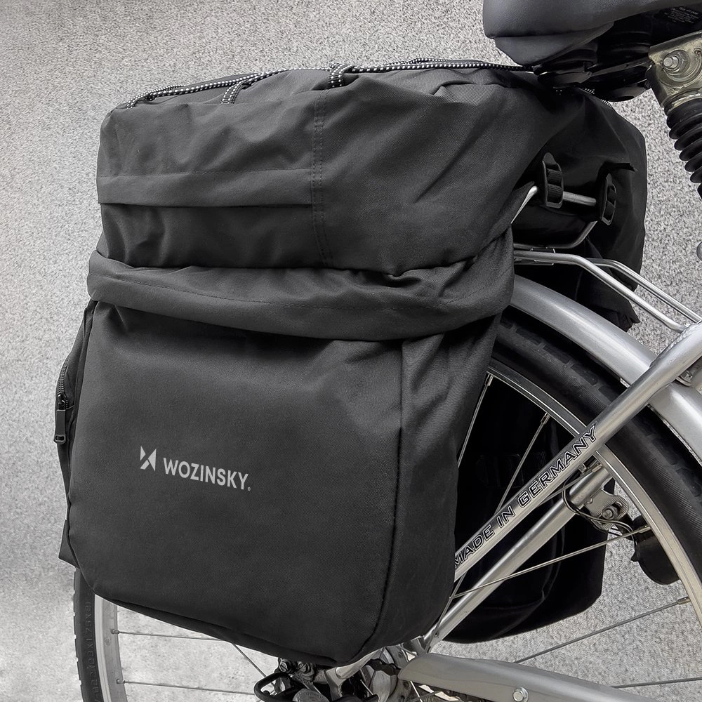 Wozinsky spacious bike bag 60 l for the trunk (rain cover included) black (WBB13BK)eng
