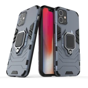 Ring Armor Case Kickstand Tough Rugged Cover for iPhone 12 mini blueeng