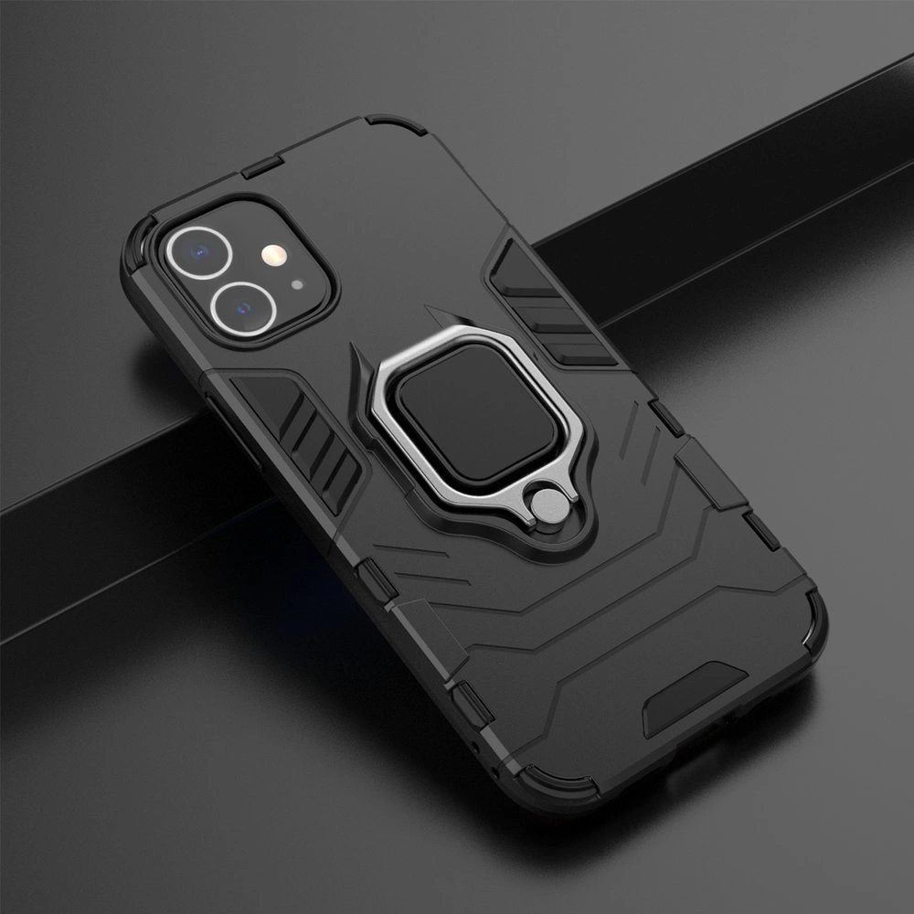 Ring Armor Case Kickstand Tough Rugged Cover for iPhone 12 mini blueeng