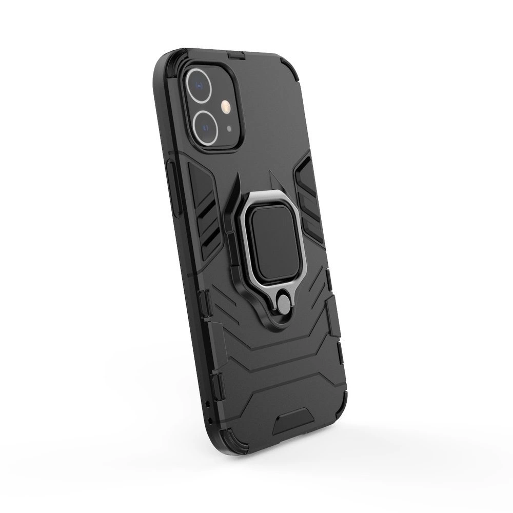 Ring Armor Case Kickstand Tough Rugged Cover for iPhone 12 mini blueeng