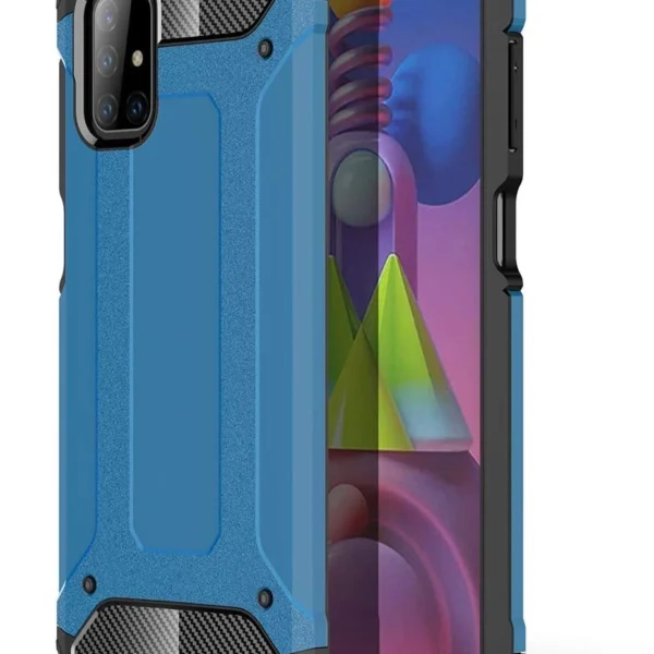 Hybrid Armor Case Tough Rugged Cover for Samsung Galaxy M51 blueeng