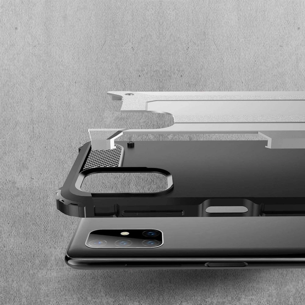 Hybrid Armor Case Tough Rugged Cover for Samsung Galaxy M51 blueeng