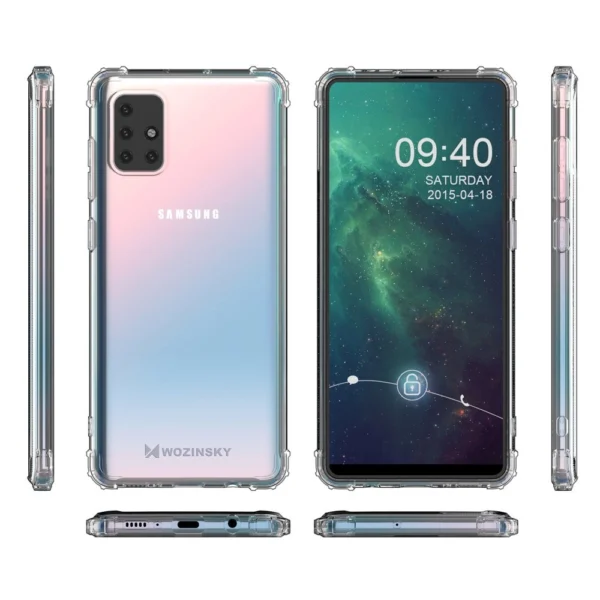 Wozinsky Anti Shock durable case with Military Grade Protection for Samsung Galaxy M51 transparenteng