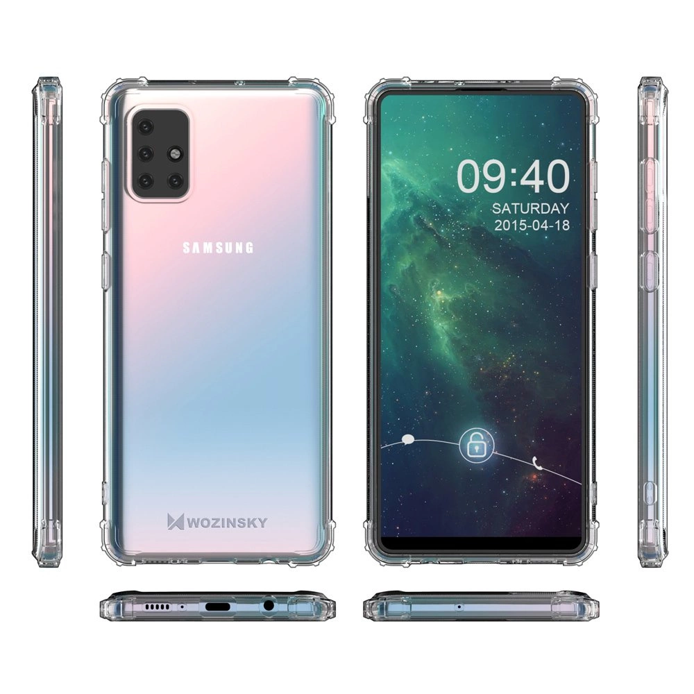 Wozinsky Anti Shock durable case with Military Grade Protection for Samsung Galaxy M51 transparenteng