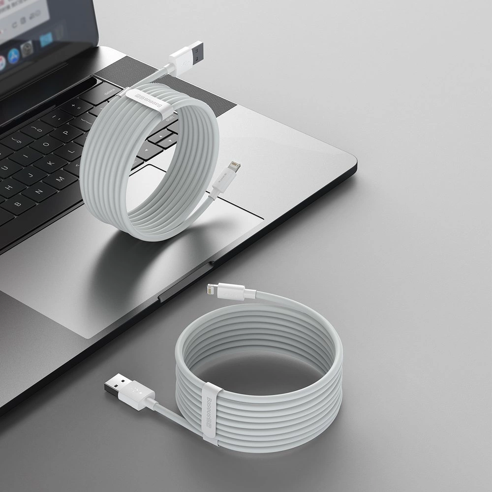 Baseus 2x USB cable - Lightning fast charging Power Delivery 1.5 m white (TZCALZJ-02)eng