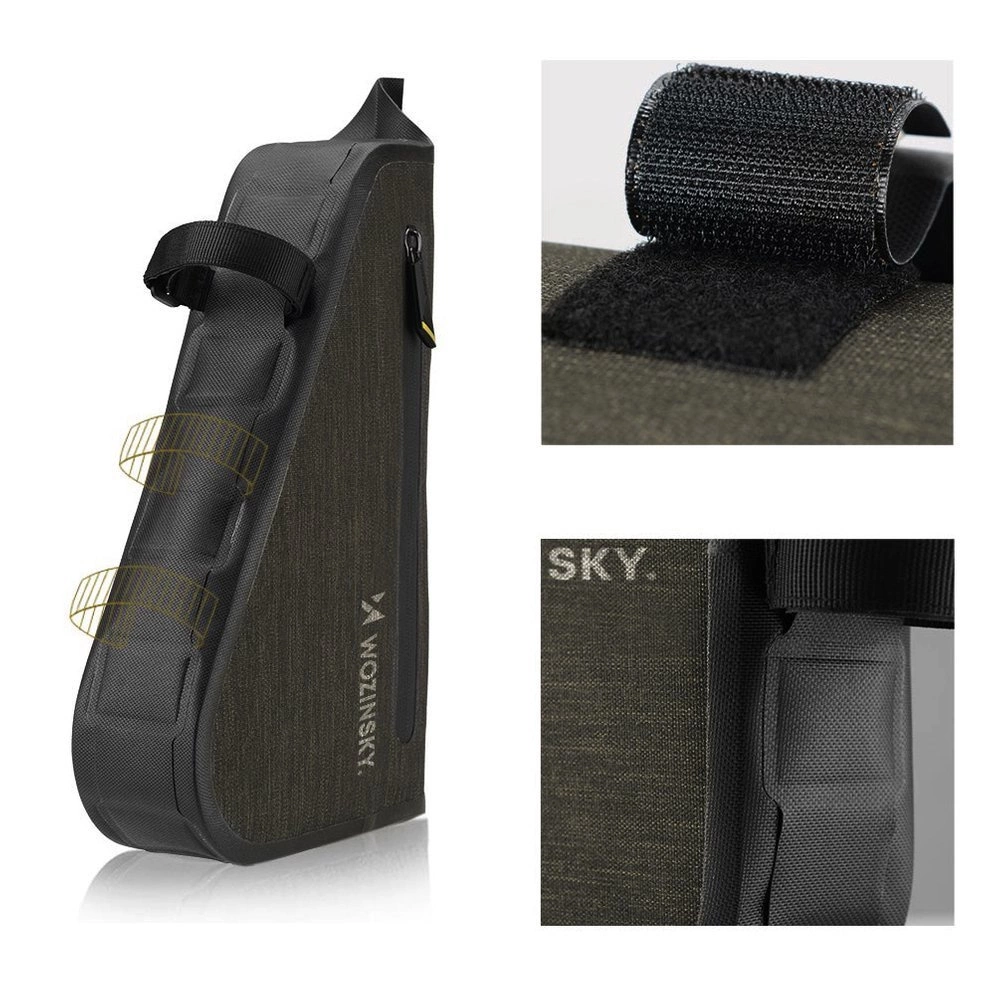 Wozinsky bicycle frame bag 3.5 l gray (WBB15BK)eng