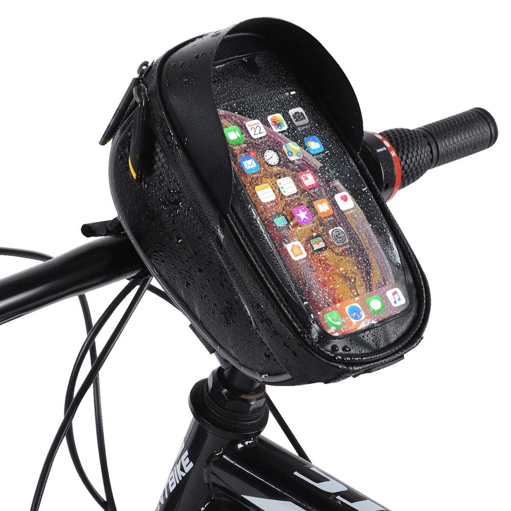 Wozinsky bike handlebar bag with phone case 1l black (WBB16BK)eng
