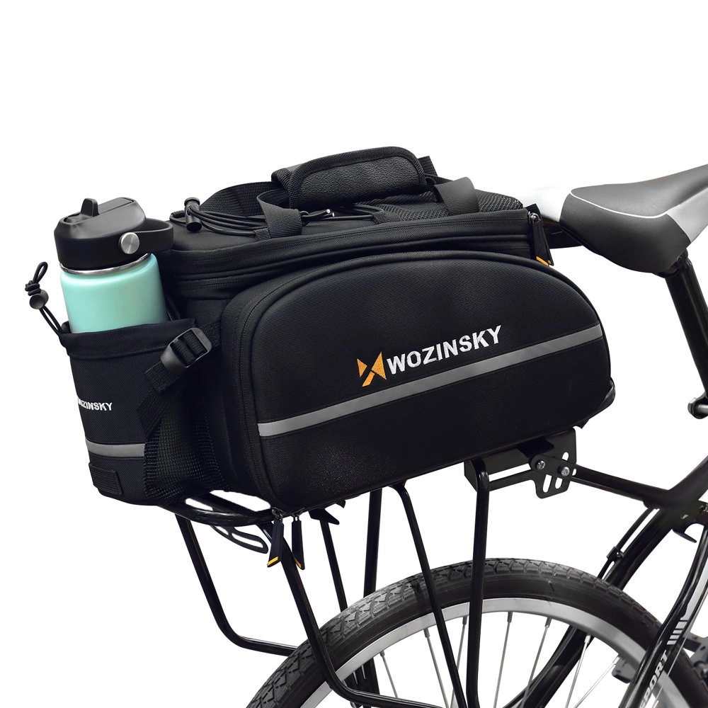 Wozinsky roomy bike carrier bag 35L (rain cover included) black (WBB19BK)eng